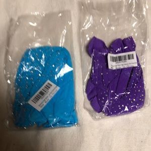 NWT Blue and purple Fishnet tights with gems